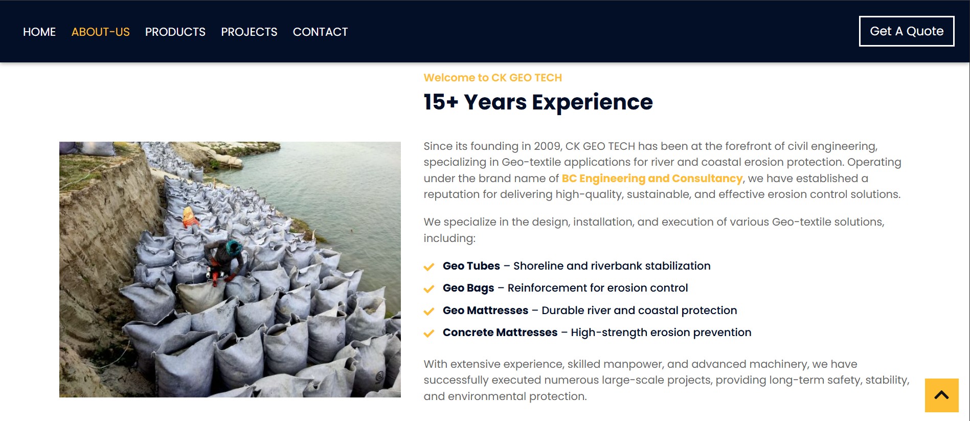 CKGeotech Company Website screenshot 3