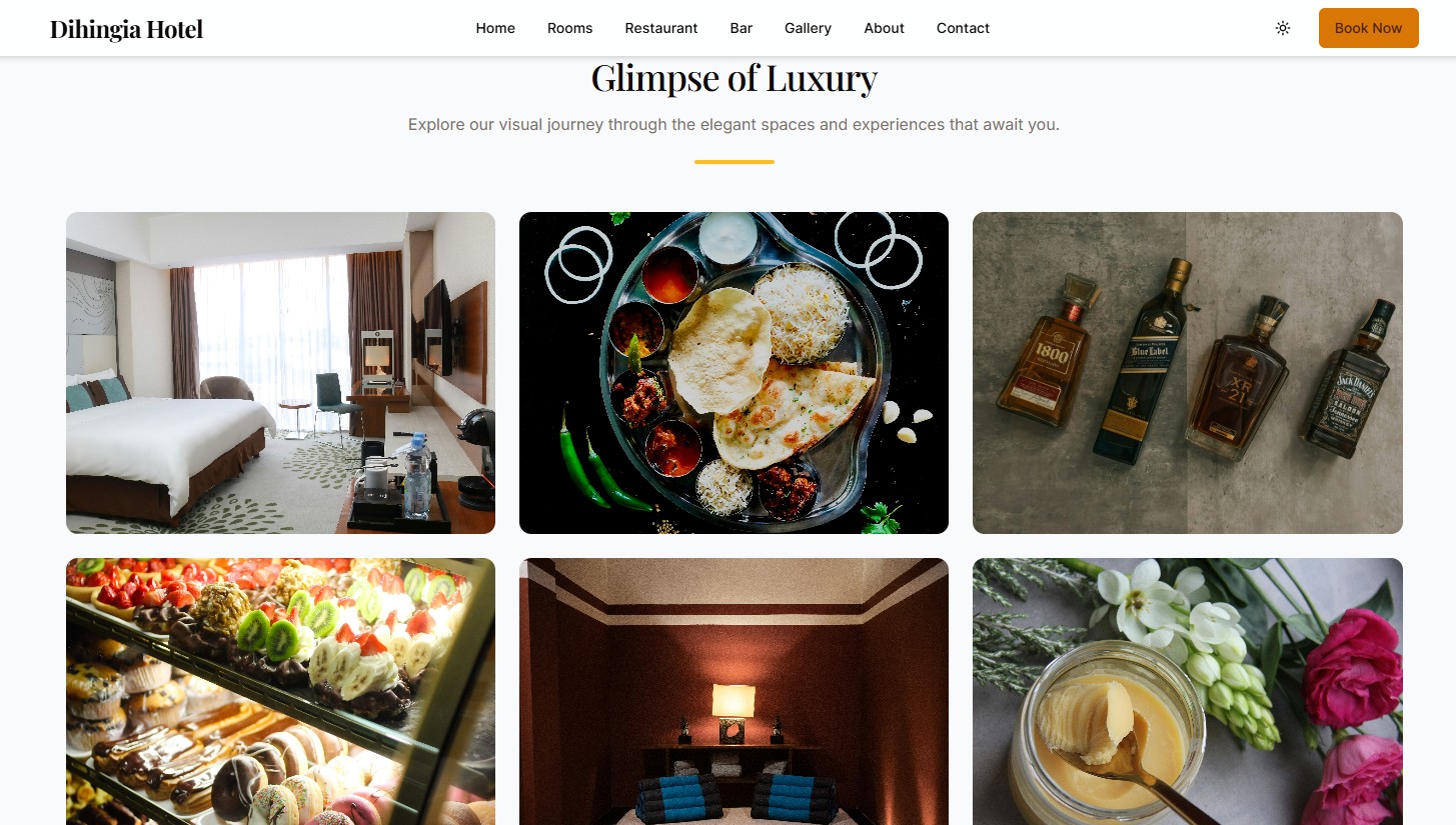 Dihingia Hotel & Restaurant Cum Bar Website + App screenshot 4
